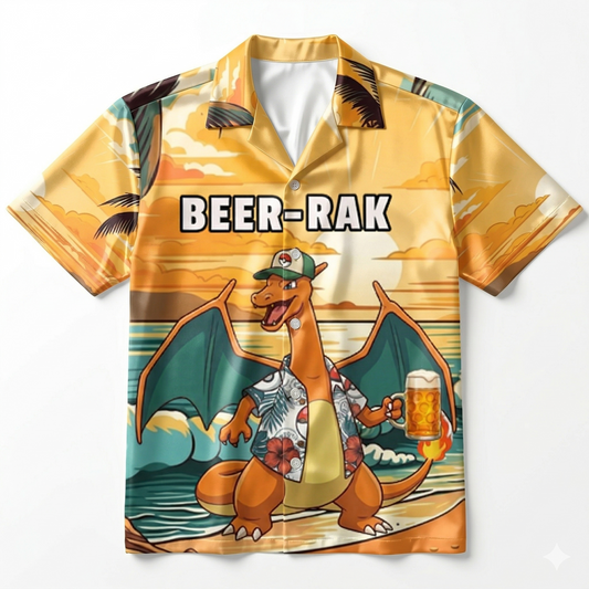 BEER-RAK, Alloverprint Hawaiihemd