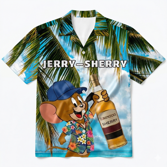 JERRY - SHERRY, Alloverprint Hawaiihemd