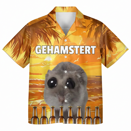 GEHAMSTERT, Alloverprint Hawaiihemd