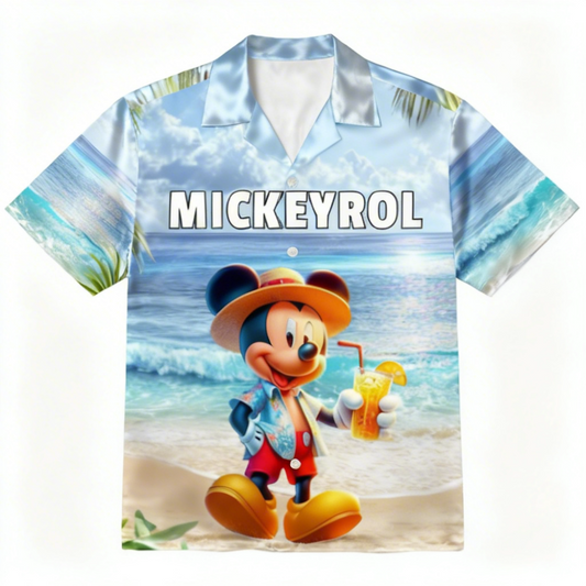 MICKEYROL, Alloverprint Hawaiihemd
