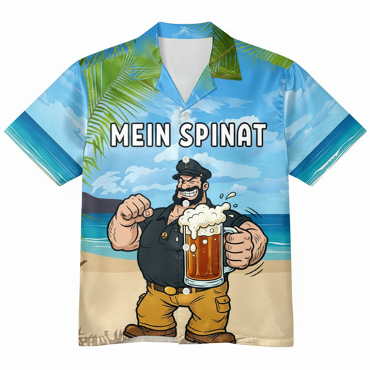 MEIN SPINAT, Alloverprint Hawaiihemd