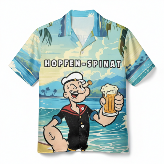 HOPFEN-SPINAT, Alloverprint Hawaiihemd