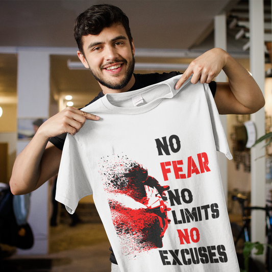 NO FEAR NO LIMITS NO EXCUSES, Männer Singlejersey in normaler Passform